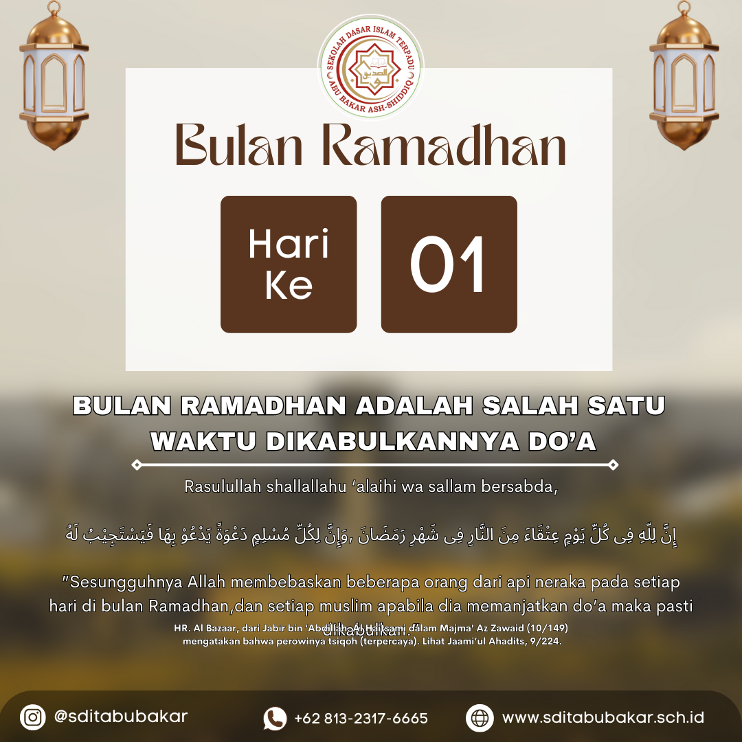 Bulan Ramadhan adalah Salah Satu Waktu Dikabulkannya Doa